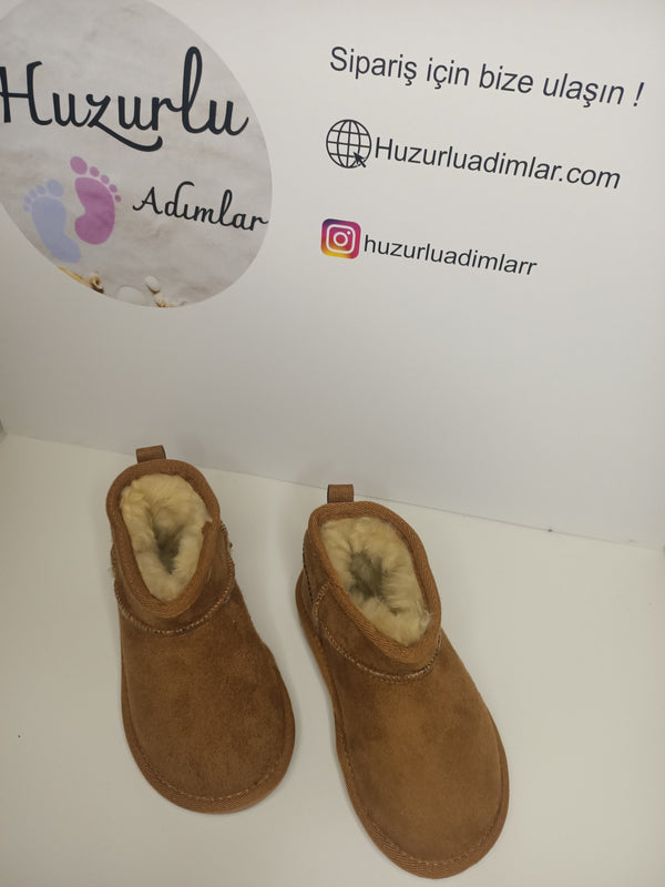 Taba Rengi Çocuk Ugg Bot Unisex